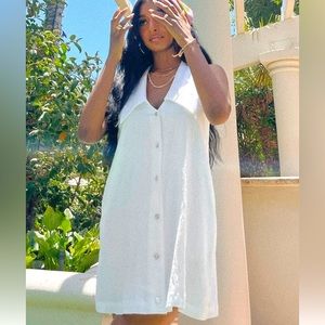 Show Me Your Mumu XL White linen dress